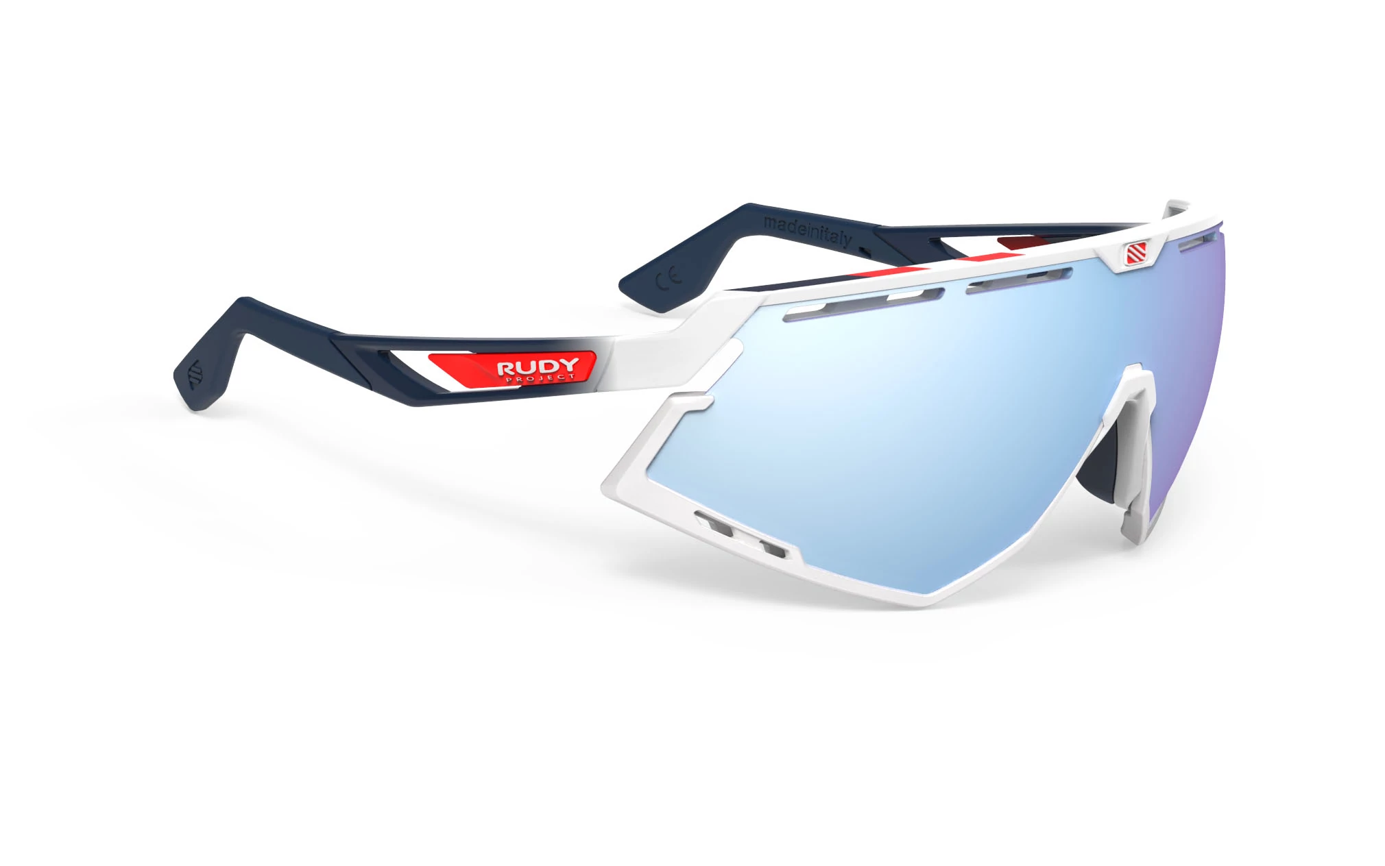 OCHELARI DEFENDER WHITE FADE RED STRIPES-WHITE BUMPERS/MULTILASER ICE
